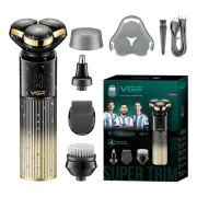 ماكينه تنعيم اللحيه وتشذيب الشعر من في جي ار قابله لاعاده الشحن للاستعمال البلسم والجاف- v-388