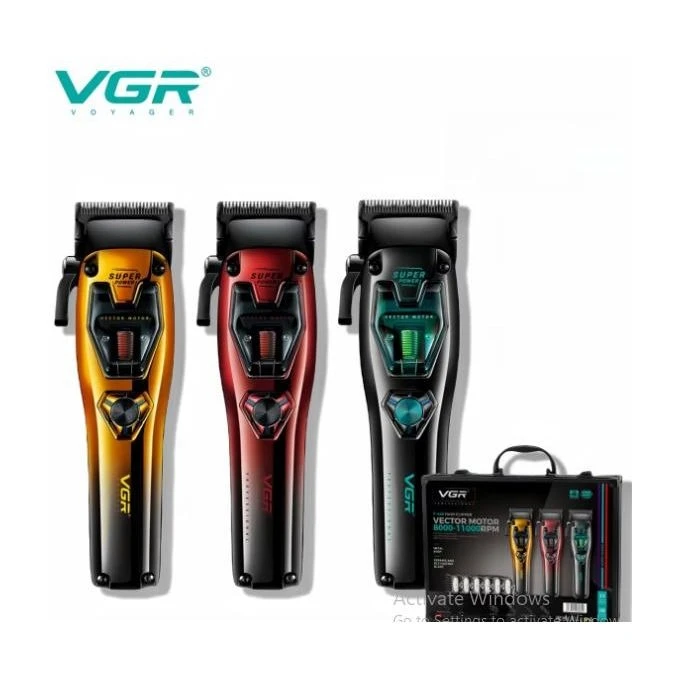 ماكينة قص الشعر VGR ماكينة قص شعر احترافية لاسلكية ماكينة قص شعر محرك فيكتور ماكينة قص شعر 11000 دورة في الدقيقة حلاقة ماكينة قص شعر للرجال V-668