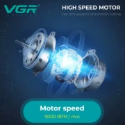 ماكينة حلاقة احترافية VGR V-307 للرجال مع وقت تشغيل 180 دقيقة،