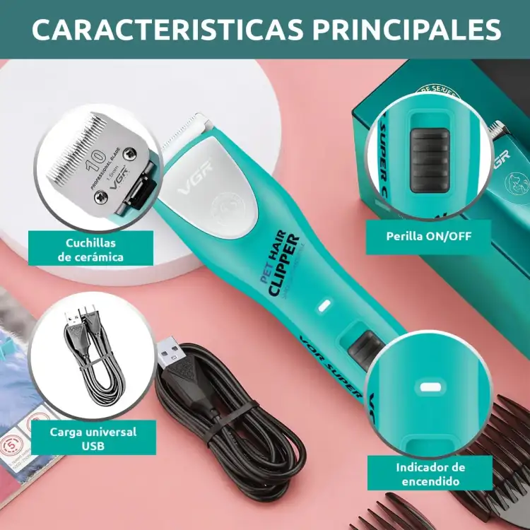 VGR في جي ار ماكينة حلاقة احترافية V-216  للحيوانات الاليفة