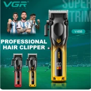 ماكينة قص الشعر VGR V-656، ألوان متدرجة، للجسم، عالية الجودة، شاشة LCD رقمية ذكية، مقص كهربائي عالي السرعة