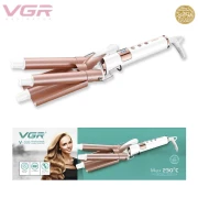 مكواة فرد الشعر الاحترافية ثلاثية الأسطوانات من السيراميك VGR V-599