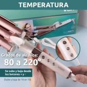 مكواة فرد الشعر الاحترافية ثلاثية الأسطوانات من السيراميك VGR V-599