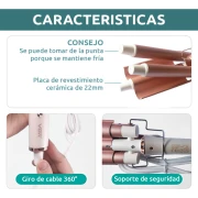 مكواة فرد الشعر الاحترافية ثلاثية الأسطوانات من السيراميك VGR V-599