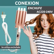 مكواة فرد الشعر الاحترافية ثلاثية الأسطوانات من السيراميك VGR V-599