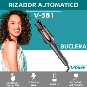 مكواة تجعيد الشعر الاحترافية الأوتوماتيكية VGR V-581 210°C أسود