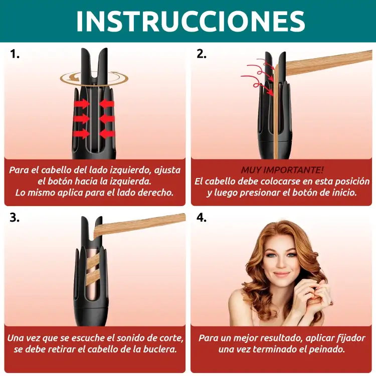 مكواة تجعيد الشعر الاحترافية الأوتوماتيكية VGR V-581 210°C أسود