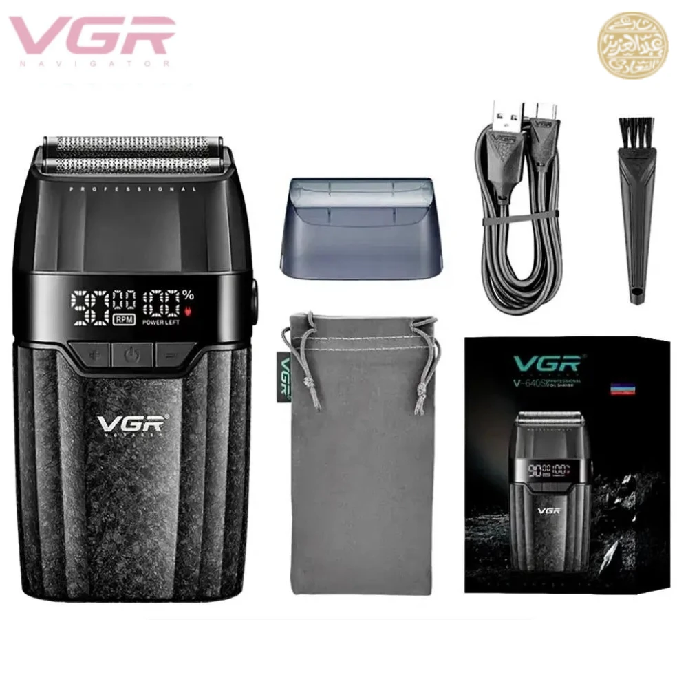 ماكينة حلاقة  كهربائية احترافية قابلة لإعادة الشحن للرجال من VGR V 640 S للوجه والجسم