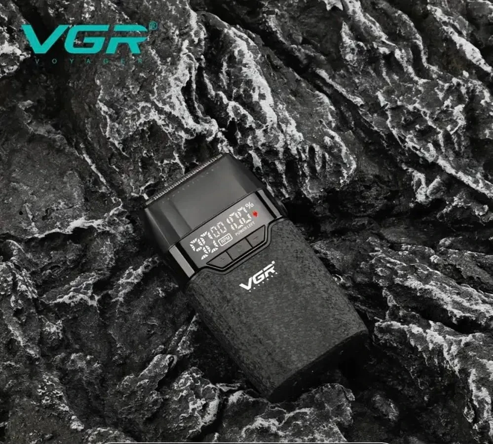 ماكينة حلاقة  كهربائية احترافية قابلة لإعادة الشحن للرجال من VGR V 640 S للوجه والجسم