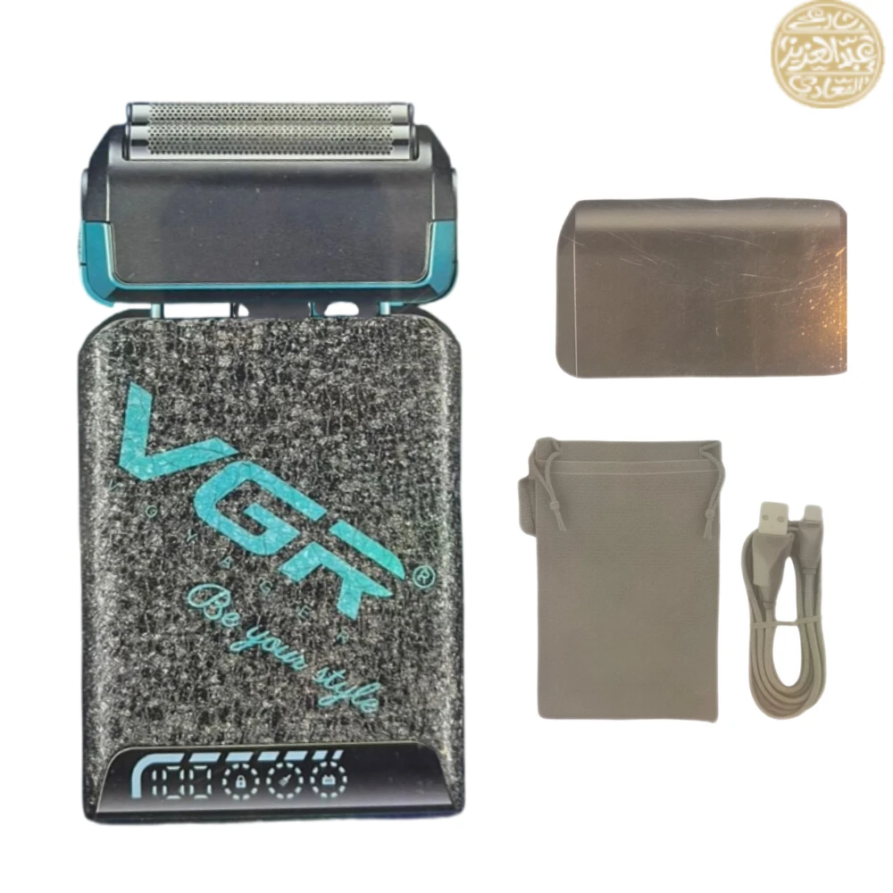 ماكينة حلاقة  احترافية V-374 من في جي ار مع قابلة للشحن مع كابل USB (اسود)