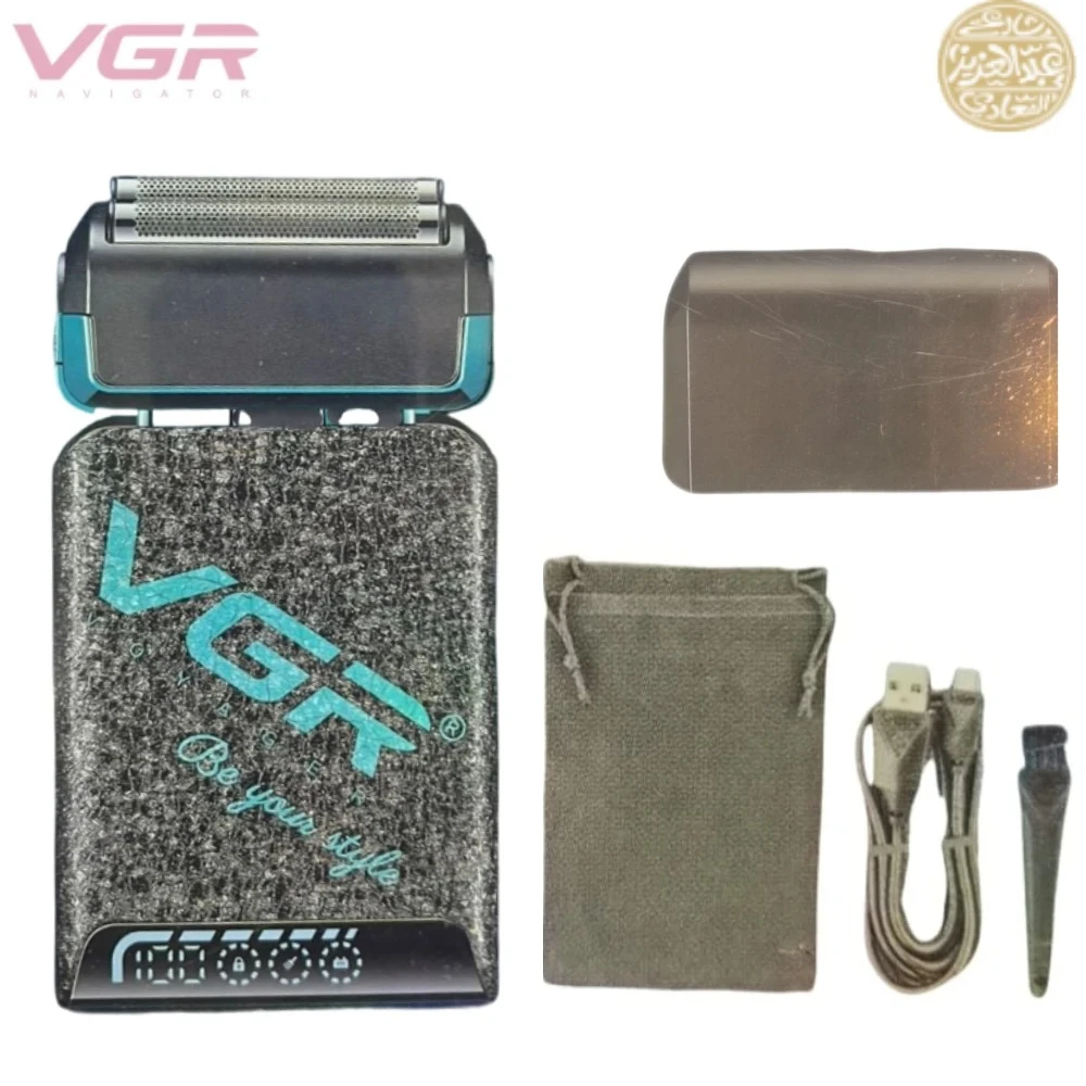 ماكينة حلاقة  احترافية V-374 من في جي ار مع قابلة للشحن مع كابل USB (اسود)