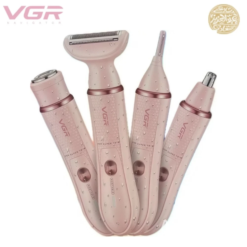 ماكينة حلاقة نسائية احترافية v-761  قابلة للغسل 4  في 1 ماكينة حلاقة كهربائية للجسم vgr