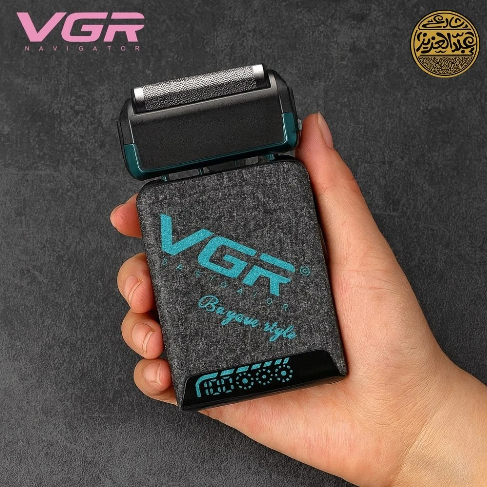 ماكينة حلاقة  احترافية V-374 من في جي ار مع قابلة للشحن مع كابل USB (اسود)