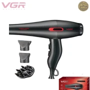 مجفف شعر في جي ار بروفيشنال V-471  - موزع شعر عالمي - لون اسود