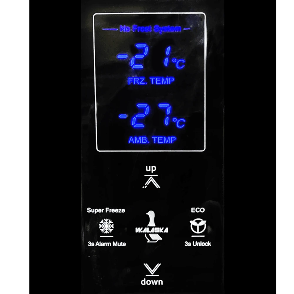 ديب فريزر رأسي الاسكا، نوفروست 5 درج ، اسود - UP180NF Digital