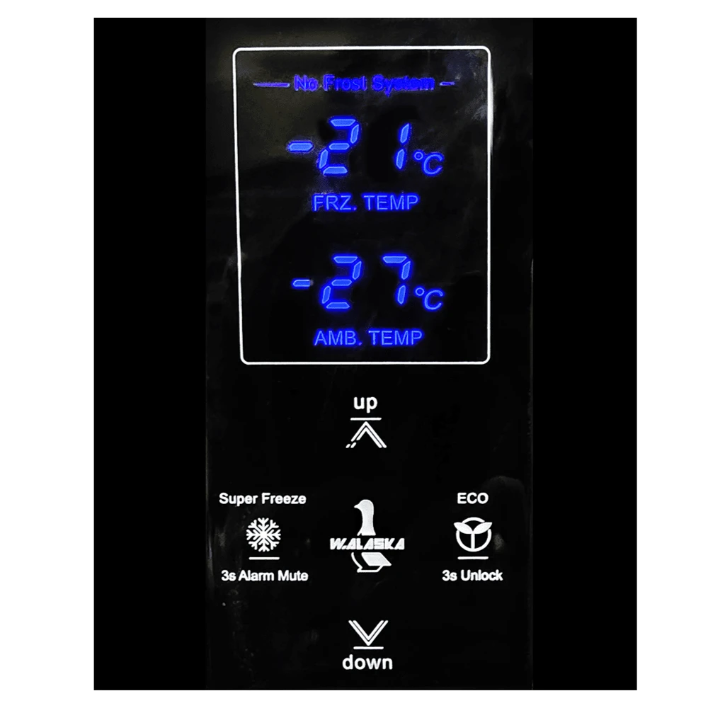 ديب فريزر رأسي الاسكا، نوفروست 6  درج ، اسود - UP200 NF Digital