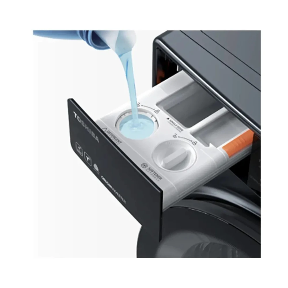 غسالة ملابس توشيبا، 10.5 كجم،عاكس أصلي ،شاشة تعمل باللمس ،رمادي داكن  - TW-T25BZU115MWEG(MG)