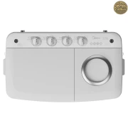 غسالة بحوضين حوض كبير جدًا فلتر تدفق الهواء 360 MTE02W100/W من ميديا، ابيض، 10 كيلوجرام