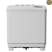 غسالة بحوضين MTE02W120/W من ميديا، أسطوانة كبيرة للغاية، فلتر تدفق هواء 360، 12 كيلو، أبيض