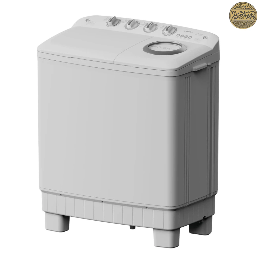 غسالة ميديا بحوضين MTE02W140/W، اسطوانة كبيرة للغاية، فلتر تدفق هواء 360، 14 كيلو، ابيض