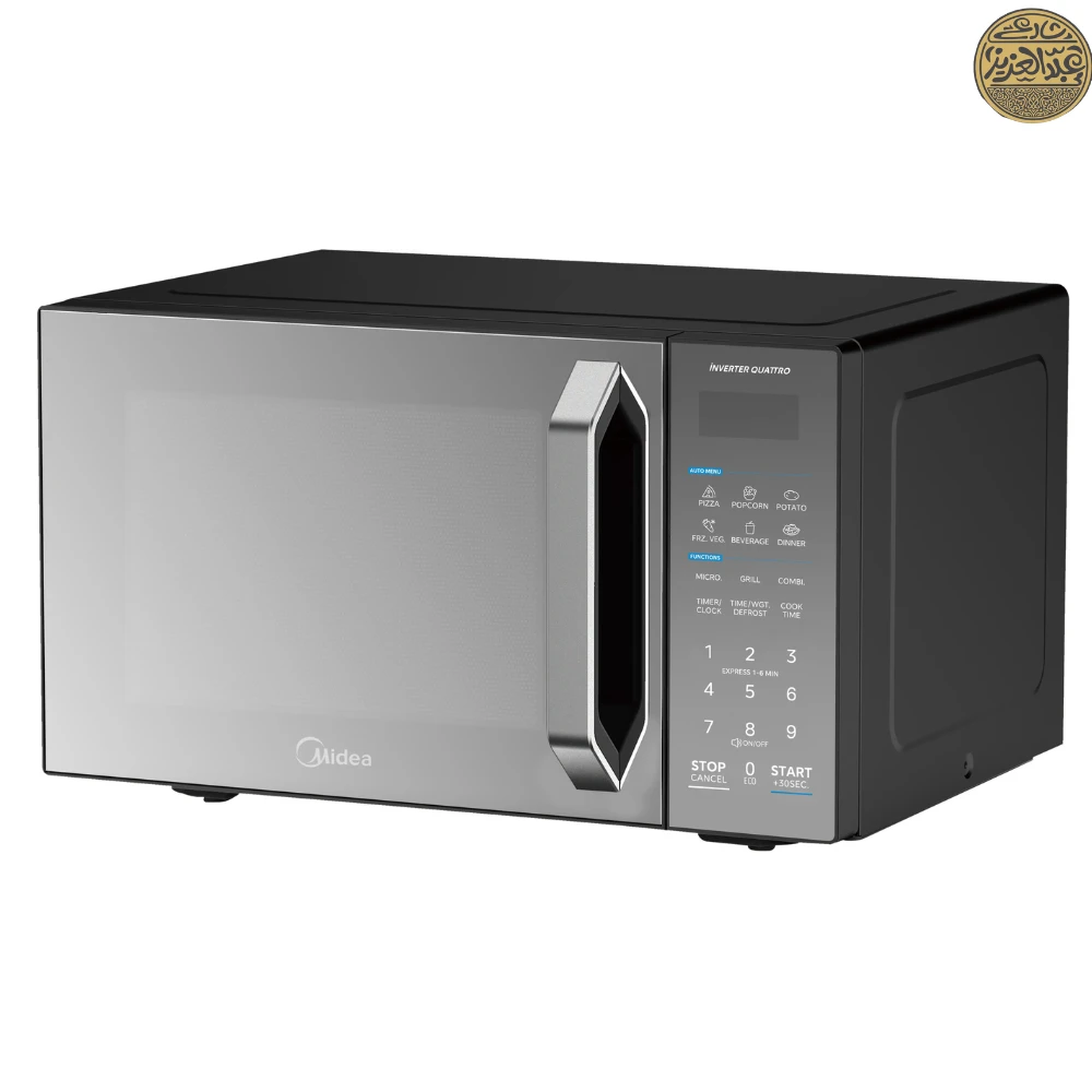 ميكروويف ميديا سعة 25 لتر، 900 واط، 11 مستوى للطاقة، ١٠٠٠ واط للشواية، 6 قوائم تلقائية EG9P022MX-B