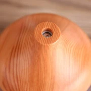 مرطب هواء من الخشب الحبيبي سعة 300 مل - صانع رذاذ باضاءة LED ليلية متغيرة اللون بمنفذ USB للمكتب والسيارة والمنزل