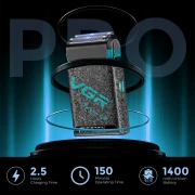 ماكينة حلاقة  احترافية V-374 من في جي ار مع قابلة للشحن مع كابل USB (اسود)