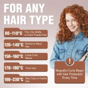 مكواه فرد الشعر الكهربائي الاحترافي VGR V-578 للنساء (أبيض)