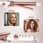 مكواه فرد الشعر الكهربائي الاحترافي VGR V-578 للنساء (أبيض)