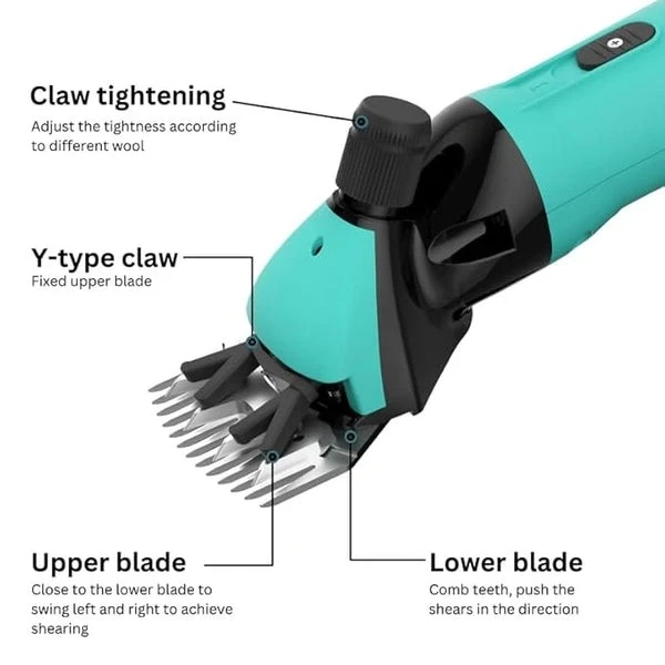 ماكينة قص شعر الأغنام والماعز الاحترافية V-816، ماكينة قص شعر الحيوانات الأليفة باللون الأخضر