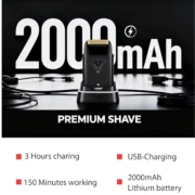 ماكينه حلاقه رجالى تشذيب اللحية V-334 VGR احترافية + قاعدة شحن _٩٠٠٠ دورة في الدقيقة  _ لون اسود