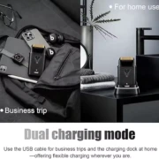 ماكينه حلاقه رجالى تشذيب اللحية V-334 VGR احترافية + قاعدة شحن _٩٠٠٠ دورة في الدقيقة  _ لون اسود