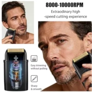 ماكينه حلاقه رجالى تشذيب اللحية V-334 VGR احترافية + قاعدة شحن _٩٠٠٠ دورة في الدقيقة  _ لون اسود