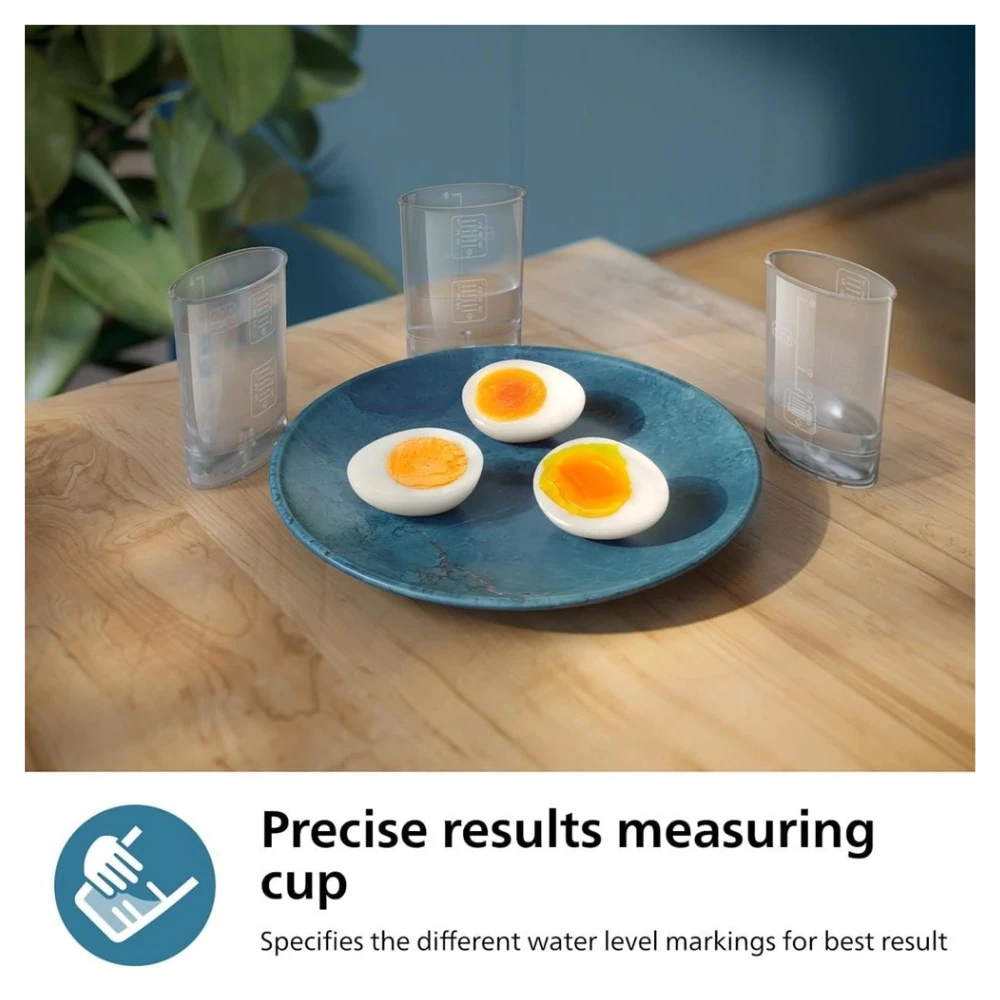 جهاز طهي البيض من فيليبس – سلسلة 3000 – 400 واط – 6 بيضات – اسود – HD9137/91