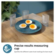 جهاز طهي البيض من فيليبس – سلسلة 3000 – 400 واط – 6 بيضات – اسود – HD9137/91