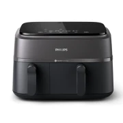 قلاية بدون زيت فيليبس 3000 Series ديجيتال مع سلة مزدوجة، 9 لتر، 2750 وات، اسود - ‎NA350/00