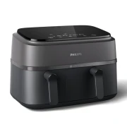 قلاية بدون زيت فيليبس 3000 Series ديجيتال مع سلة مزدوجة، 9 لتر، 2750 وات، اسود - ‎NA350/00