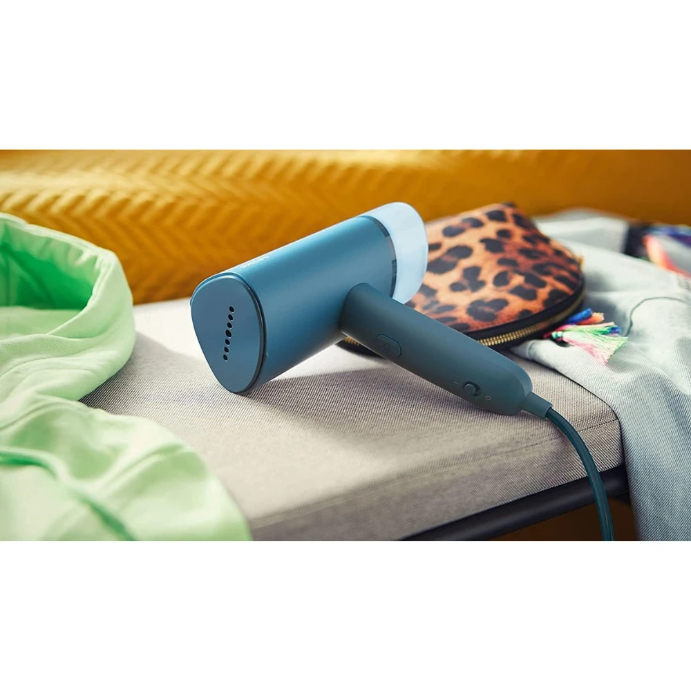 مكواة بخار محمولة صغيرة وقابلة للطي فيليبس ، 1000 وات، 100 مللي، STH3000/26 - ازرق