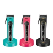 ماكينة حلاقة شعر احترافية VGR قابلة للتعديل LED حلاقة للرجال V-199