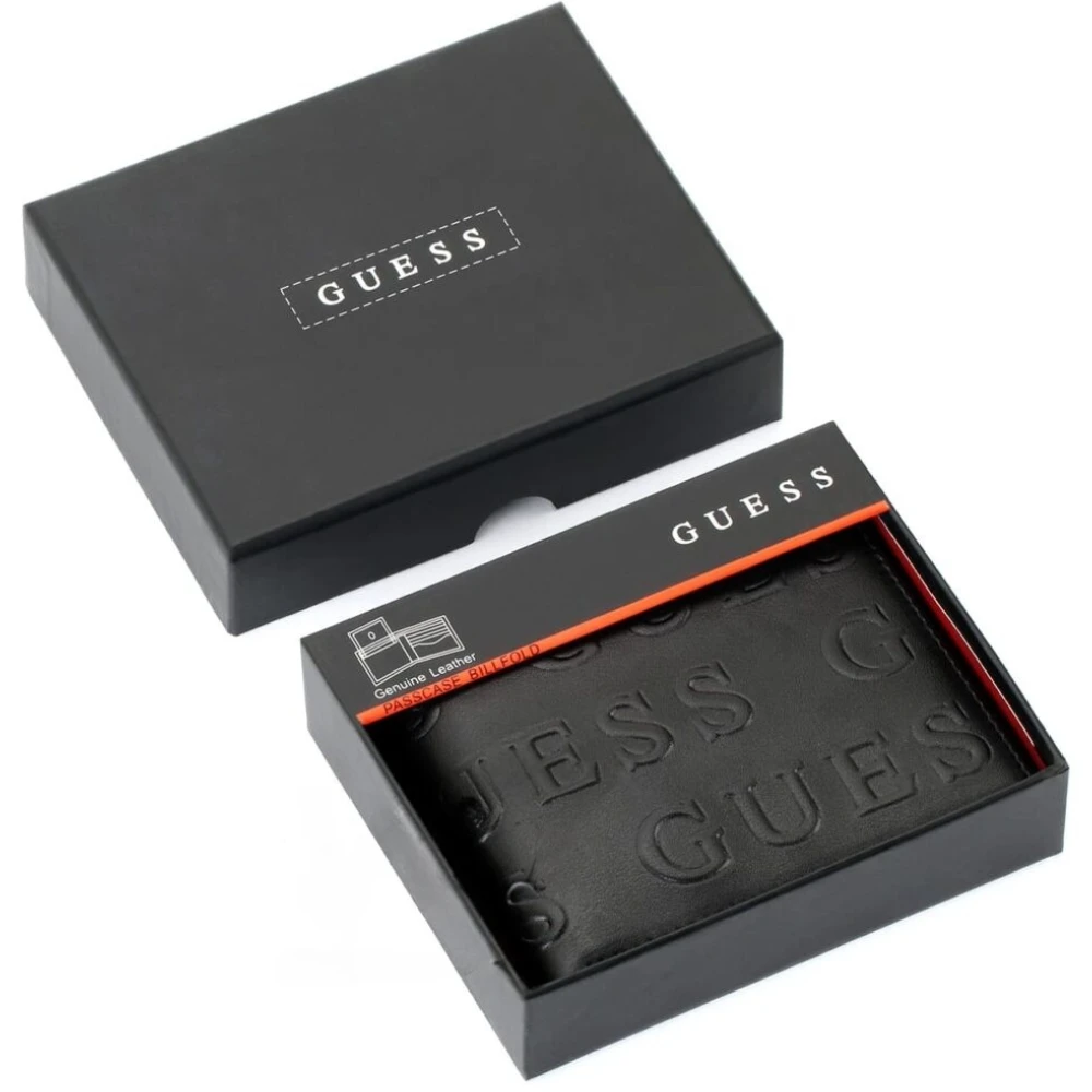 محفظة رجالية من جس - جلد طبيعي _  لون أسود