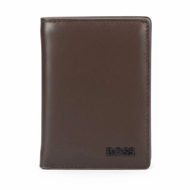 حامل بطاقات كلاسيكي بيج دناعم من هوغو بوس مزود بغطاء وجيب للنقود