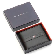 محفظة تومي هيلفيغر للرجال - لون اسود