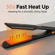 مكواة الشعر الاحترافية VGR V-526 للنساء | ألواح مطلية بالسيراميك، شاشة LED، تسخين سريع، إيقاف تشغيل تلقائي بعد ساعة، سلك دوار 360 درجة | أداة للعناية بالشعر