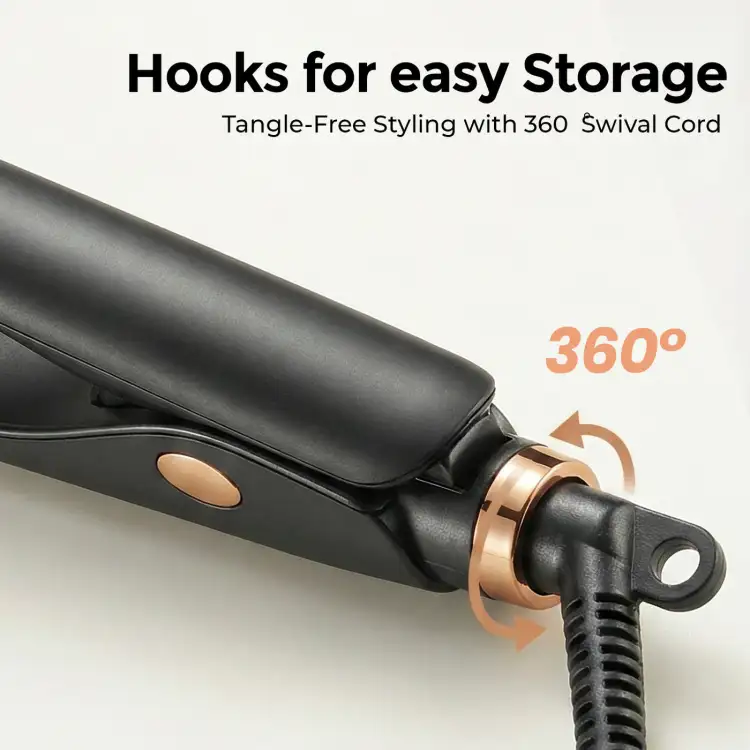 مكواة الشعر الاحترافية VGR V-526 للنساء | ألواح مطلية بالسيراميك، شاشة LED، تسخين سريع، إيقاف تشغيل تلقائي بعد ساعة، سلك دوار 360 درجة | أداة للعناية بالشعر