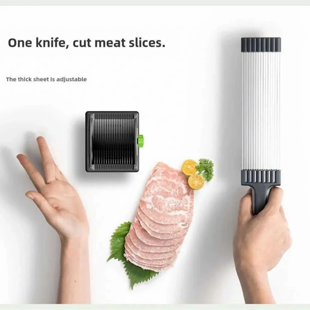 قطاعة شرائح خضروات، مجموعة قطاعة مطبخ متعددة الوظائف من الفولاذ المقاوم للصدأ، قطاعة لتقطيع اللحم البقري والضأن للطبخ المنزلي - 18 قطعة في قطاعة واحدة