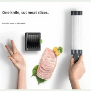 قطاعة شرائح خضروات، مجموعة قطاعة مطبخ متعددة الوظائف من الفولاذ المقاوم للصدأ، قطاعة لتقطيع اللحم البقري والضأن للطبخ المنزلي - 18 قطعة في قطاعة واحدة