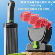 قطاعة شرائح خضروات، مجموعة قطاعة مطبخ متعددة الوظائف من الفولاذ المقاوم للصدأ، قطاعة لتقطيع اللحم البقري والضأن للطبخ المنزلي - 18 قطعة في قطاعة واحدة