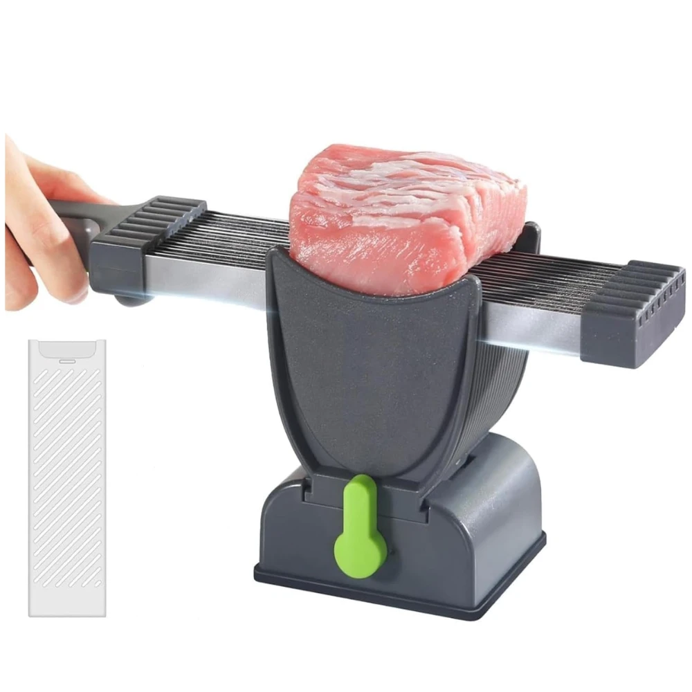 قطاعة شرائح خضروات، مجموعة قطاعة مطبخ متعددة الوظائف من الفولاذ المقاوم للصدأ، قطاعة لتقطيع اللحم البقري والضأن للطبخ المنزلي - 18 قطعة في قطاعة واحدة