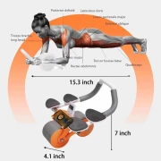 جهاز تدريب عضلات البطن، يتضمن وسادة ركبة مبطنة جيدًا، ومؤقت، عجلة ارتداد تلقائية لتمارين البطن للرجال والنساء