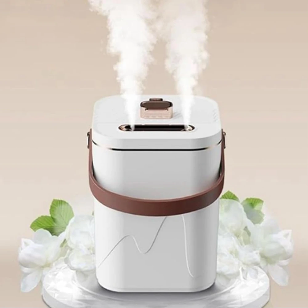 مرطب هواء مكتبي محمول بالبخار بسعة 1800 مل، مرطب هواء بارد لغرفة النوم والمكتب والنباتات، رأس مزدوج أبيض